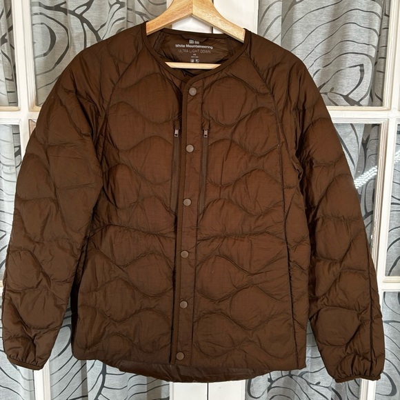 UNIQLO x White Mountaineering Mocha Brown Ultra Lightweight Puffer Jacket - Picture 1 of 12